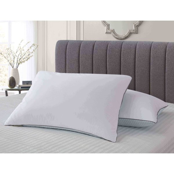 Blue Ridge Reversible Cooling White Goose Feather Bed Pillows, Jumbo, PK2 CN200510K